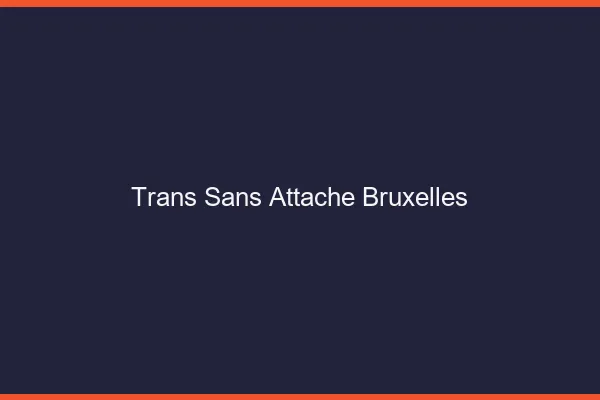 Trans Sans Attache Bruxelles