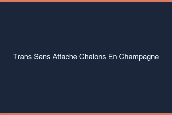 Trans Sans Attache Châlons-en-Champagne