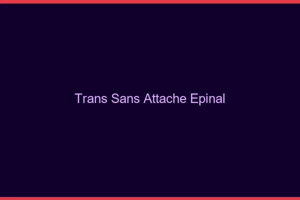 Trans Sans Attache Épinal