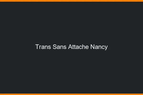 Trans Sans Attache Nancy