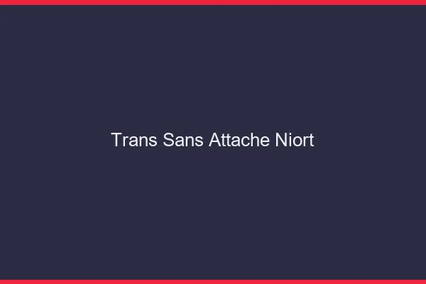 Trans Sans Attache Niort