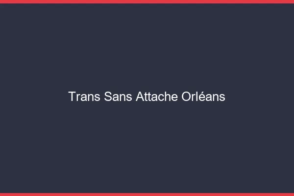 Trans Sans Attache Orléans