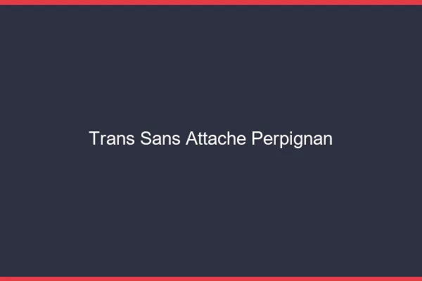 Trans Sans Attache Perpignan