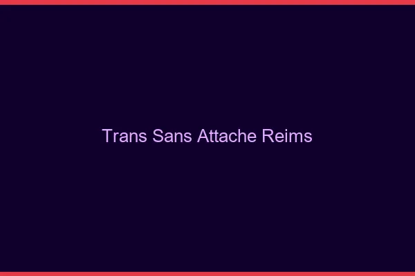 Trans Sans Attache Reims