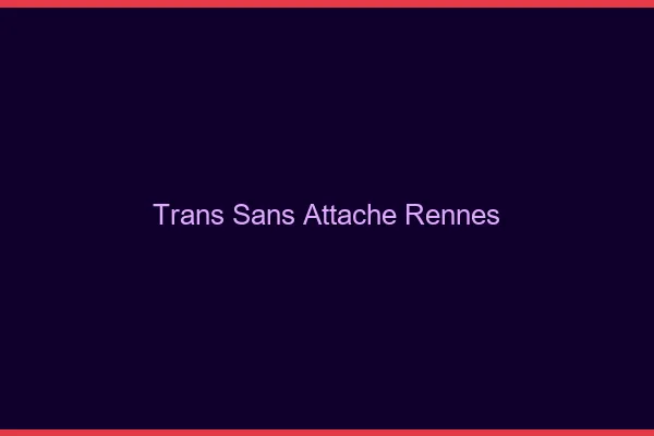 Trans Sans Attache Rennes