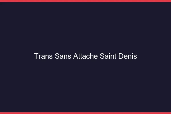 Trans Sans Attache Saint-Denis