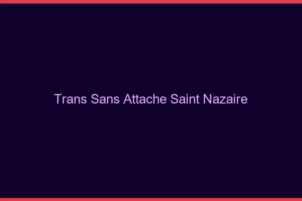 Trans Sans Attache Saint-Nazaire