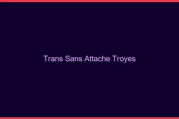 Trans Sans Attache Troyes