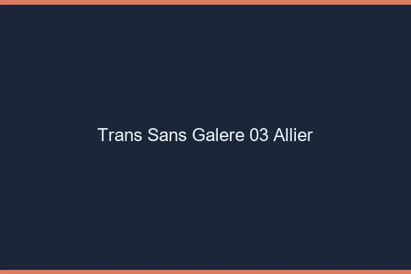 Trans Sans Galère 03 allier
