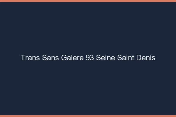 Trans Sans Galère 93 seine-saint-denis