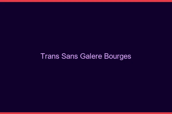 Trans Sans Galère Bourges
