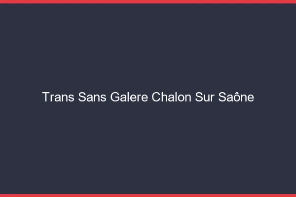 Trans Sans Galère Chalon-sur-Saône