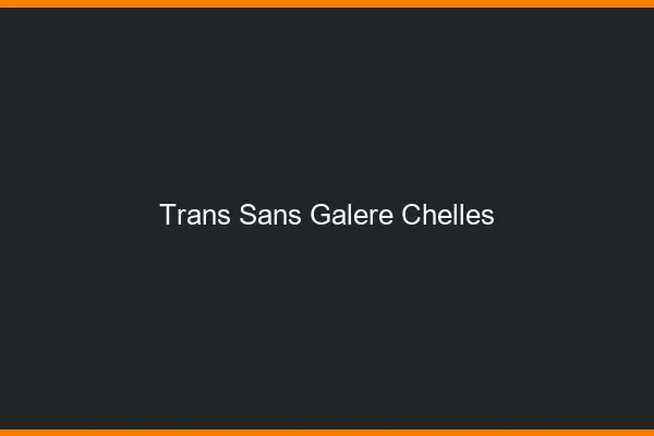 Trans Sans Galère Chelles
