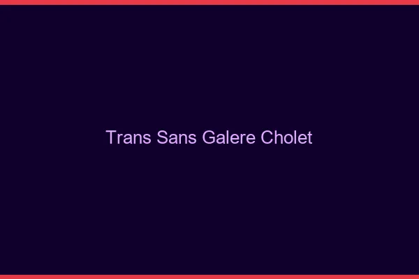 Trans Sans Galère Cholet