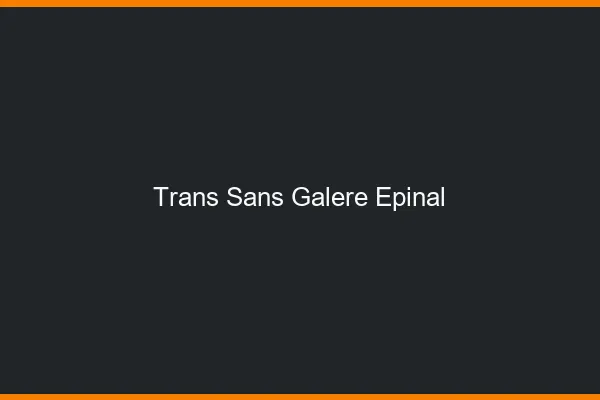 Trans Sans Galère Épinal