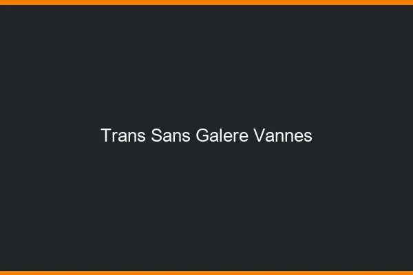 Trans Sans Galère Vannes
