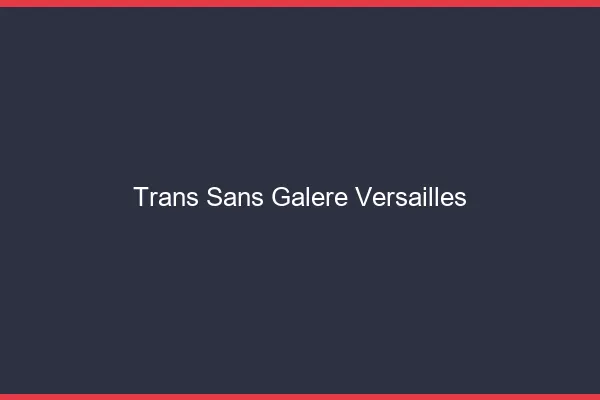 Trans Sans Galère Versailles