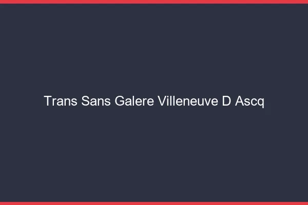 Trans Sans Galère Villeneuve-d'Ascq