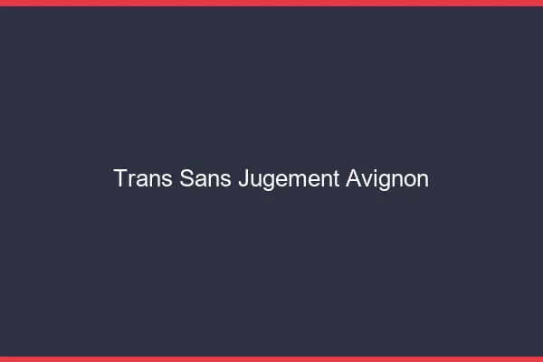 Trans Sans Jugement Avignon