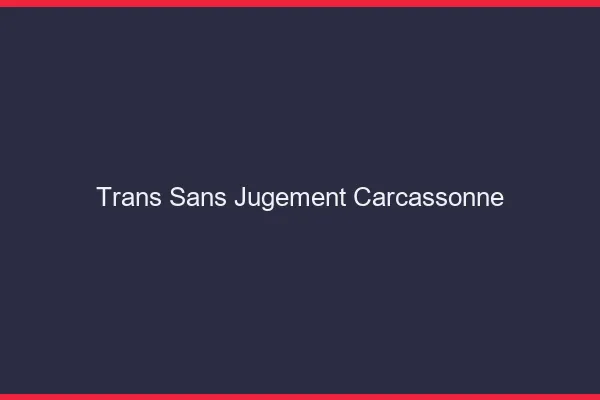 Trans Sans Jugement Carcassonne