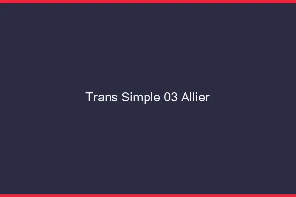Trans Simple 03 allier