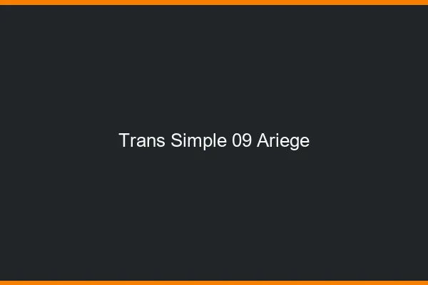 Trans Simple 09 ariege