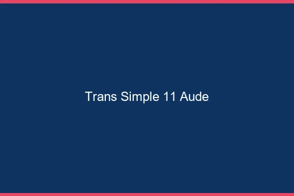 Trans Simple 11 aude