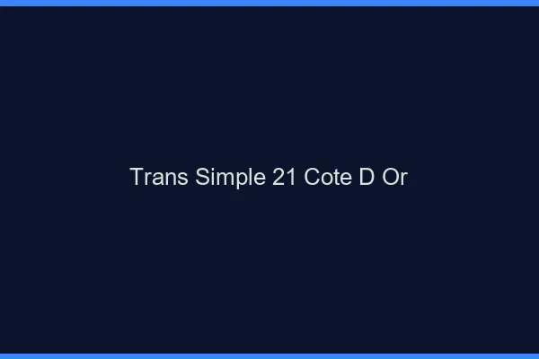 Trans Simple 21 cote-d-or