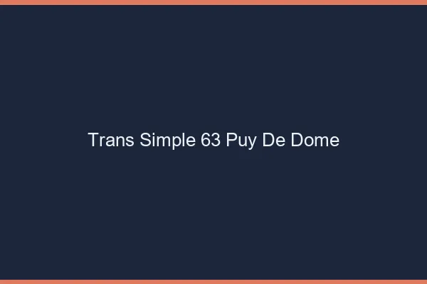 Trans Simple 63 puy-de-dome
