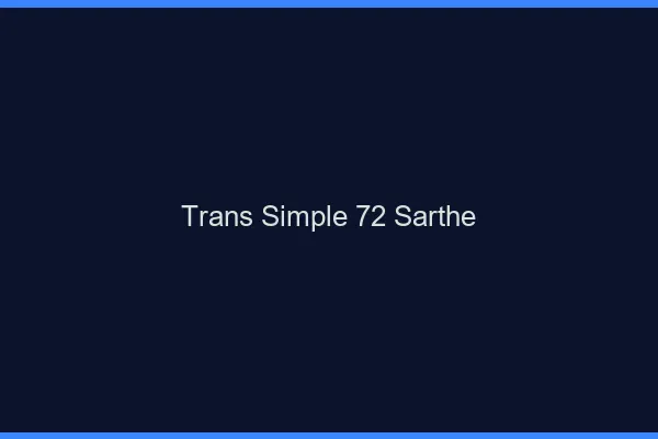 Trans Simple 72 sarthe