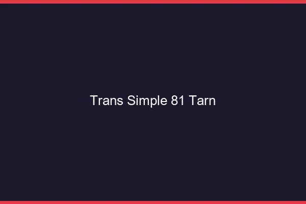 Trans Simple 81 tarn