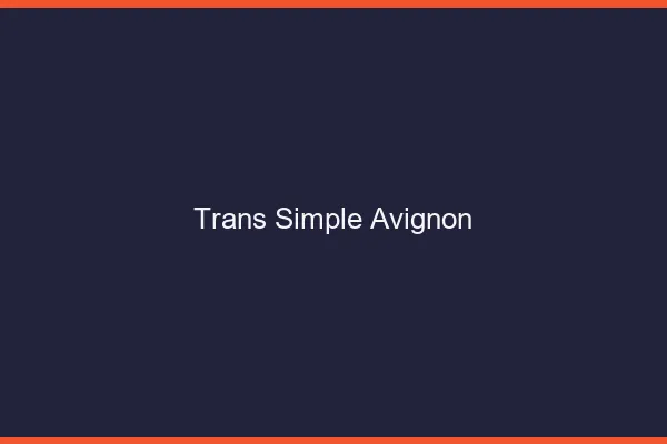Trans Simple Avignon