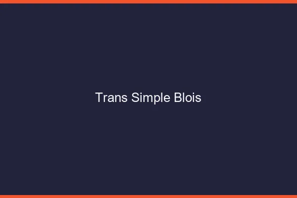 Trans Simple Blois