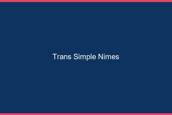 Trans Simple Nîmes
