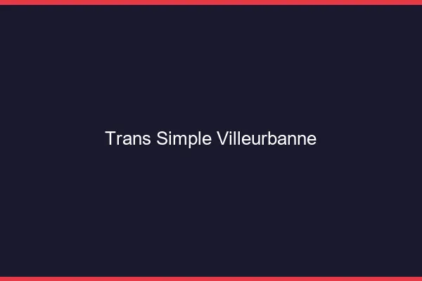 Trans Simple Villeurbanne