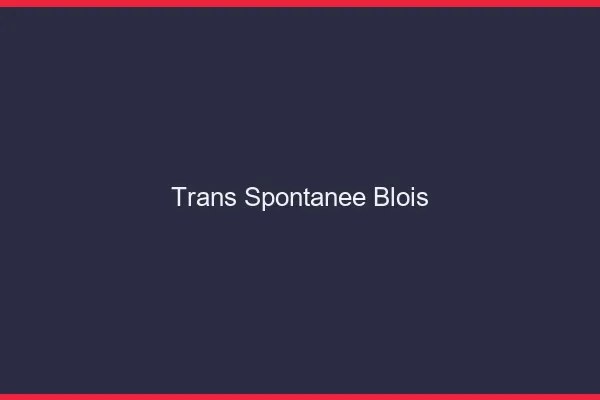 Trans Spontanée Blois