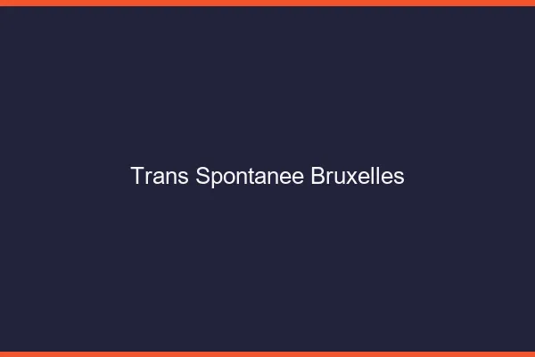 Trans Spontanée Bruxelles