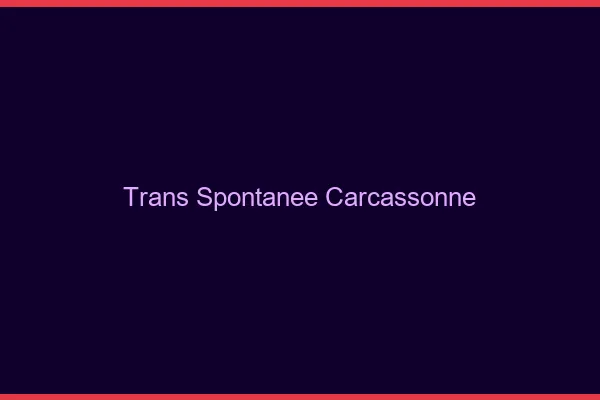 Trans Spontanée Carcassonne