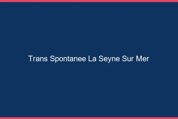 Trans Spontanée La Seyne-sur-Mer