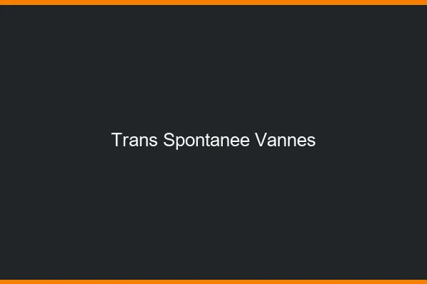 Trans Spontanée Vannes