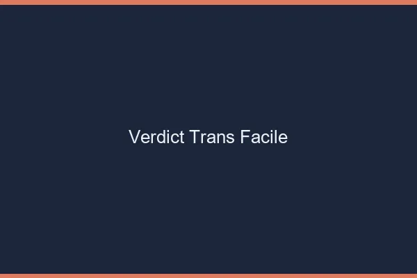 Verdict trans facile
